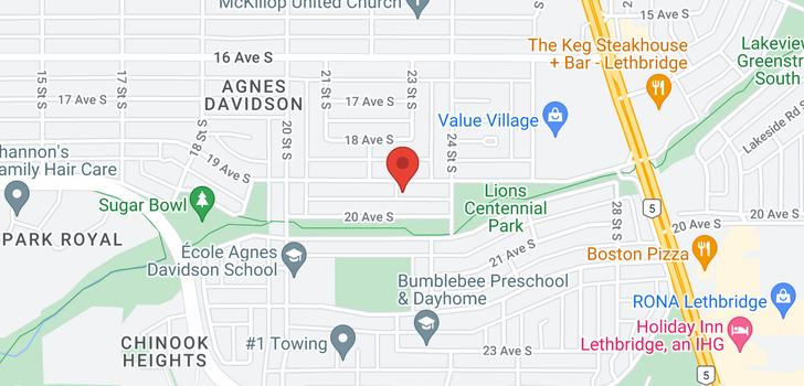map of 2222 19 Avenue S